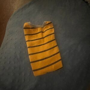 Carter's Yellow and Gray Striped One Piece